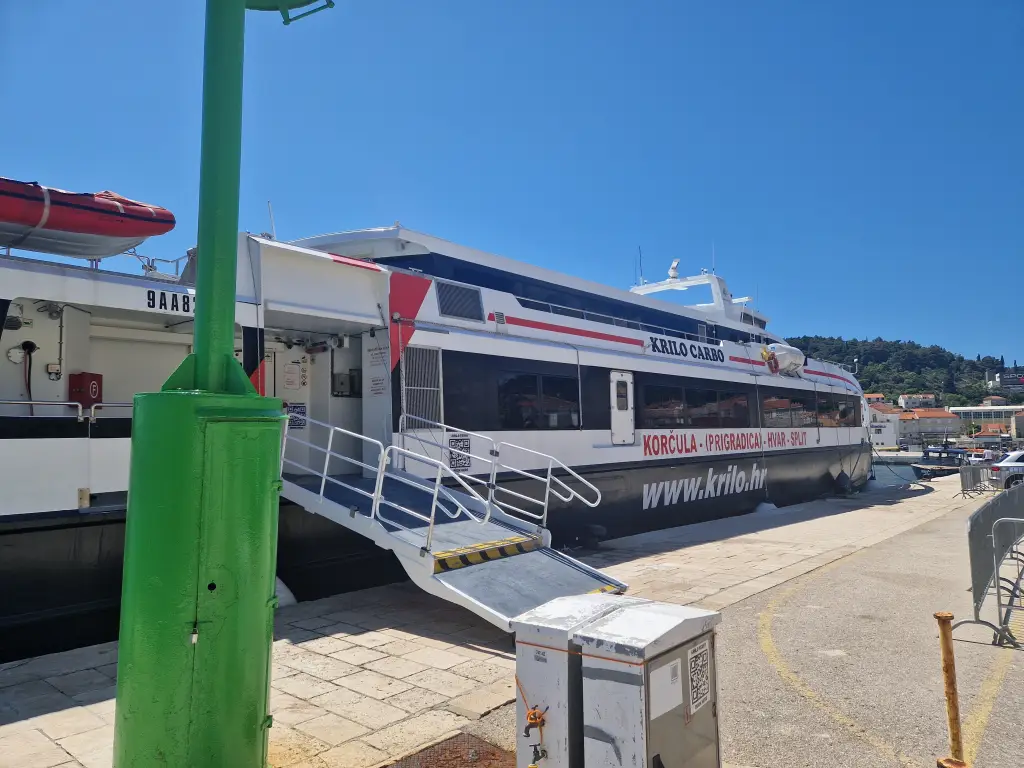 Fast ferry from Korcula to Split